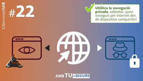 #22. Utilitza la navegació privada, sobretot, quan naveguis per internet des de dispositius compartits!
