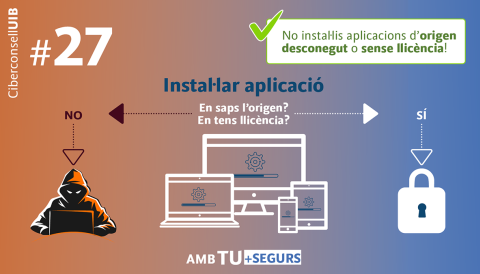 #27. No instal·lis aplicacions d’origen desconegut o sense llicència!
