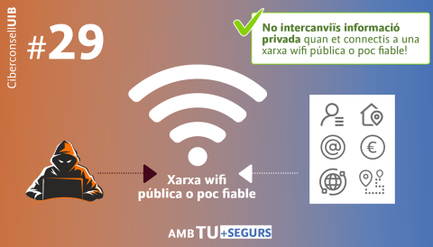 No intercanviïs informació privada quan et connectis a una xarxa wifi pública o poc fiable!
